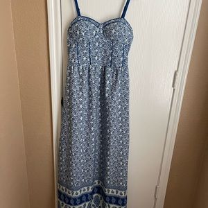 BOG collective blue and white summer dress Sz small